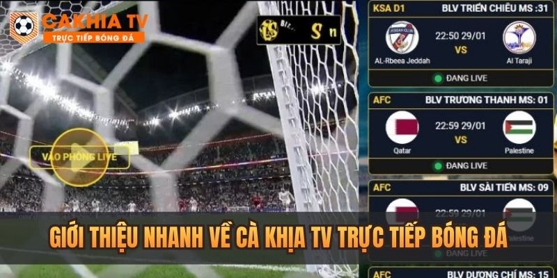 Cà Khịa TV live football streaming platform showing match coverage and results